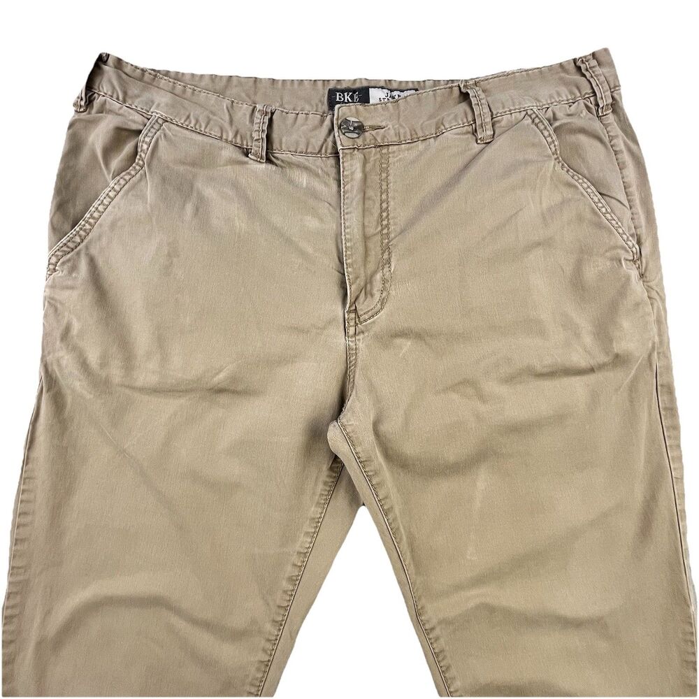 BKE Buckle Jake Chino Pants Men 38x31 Khaki Beige Casual Stretch Straight Work